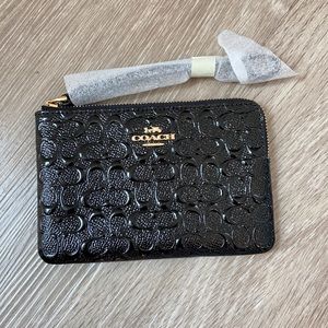 NWT COACH Black Wristlet